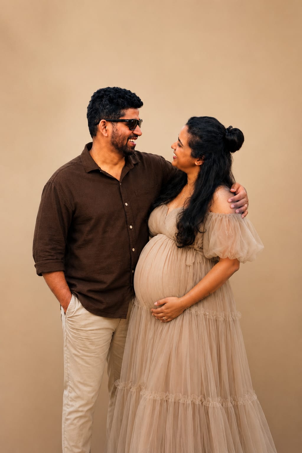 The parents-to-be at their baby shower
